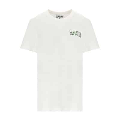 T-Shirts Ganni , White , Dames