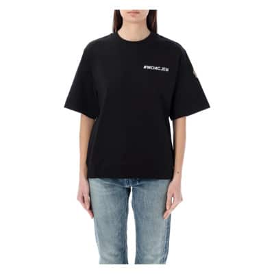 T-Shirts Moncler , Black , Dames