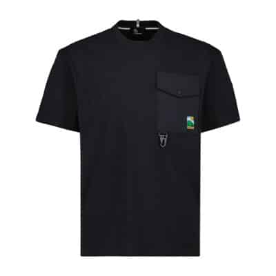 T-Shirts Moncler , Black , Heren