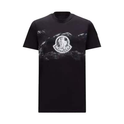 T-Shirts Moncler , Black , Heren