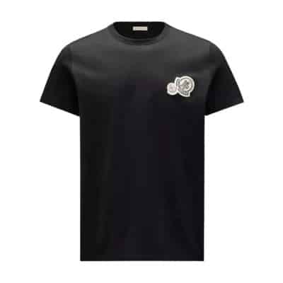 T-Shirts Moncler , Black , Heren