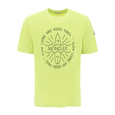 T-Shirts Moncler , Green , Heren