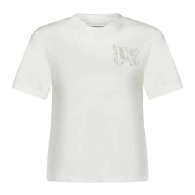 T-Shirts Palm Angels , White , Dames