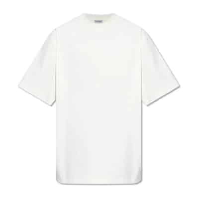 T-shirt met binnenstebuiten effect Burberry , White , Heren