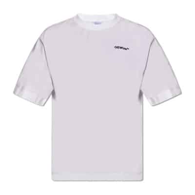 T-shirt met logo Off White , White , Heren