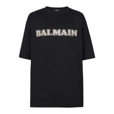 T-shirts Balmain , Black , Heren