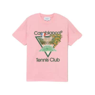 Tennis Club Icon Roze T-Shirt Casablanca , Pink , Heren