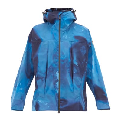 Tie Dye Hoodie Jas Moncler , Blue , Heren