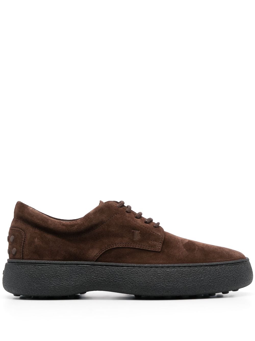 Tod's Derby schoenen met geborduurd logo - Bruin