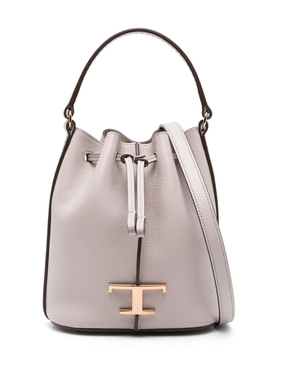 Tod's T Timeless leren bucket-tas - Grijs