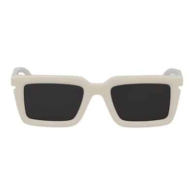 Tucson Zonnebril voor Stijlvolle Zonbescherming Off White , White , Unisex