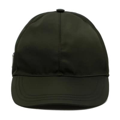 Tundra Re-Nylon Baseball Cap Prada , Green , Heren