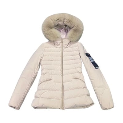 TurHerent Gewatteerde jas met capuchon - Maat 42 Peuterey , Beige , Dames