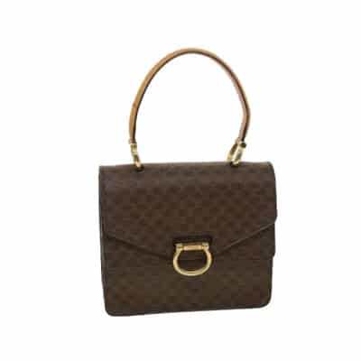 Tweedehands Bruine Canvas Celine Tas Celine Vintage , Brown , Dames