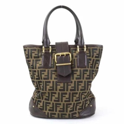 Tweedehands Bruine canvas Fendi tas Fendi Vintage , Brown , Dames