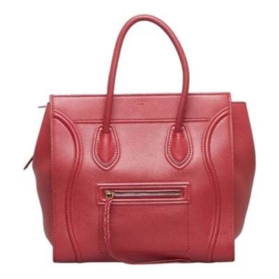 Tweedehands Rode Leren Celine Tas Celine Vintage , Red , Dames