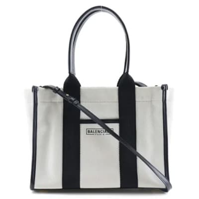 Tweedehands Wit Canvas Balenciaga Tote Balenciaga Vintage , White , Dames