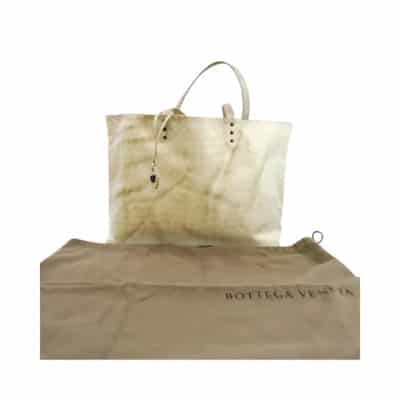 Tweedehands Witte Katoenen Bottega Veneta Tas Bottega Veneta Vintage , White , Unisex