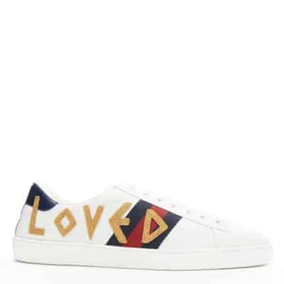 Tweedehands witte leren Gucci sneakers Gucci Vintage , White , Dames