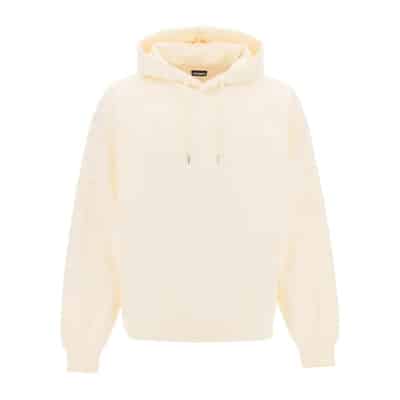 Typo Hoodie met Logo Print Jacquemus , Beige , Heren