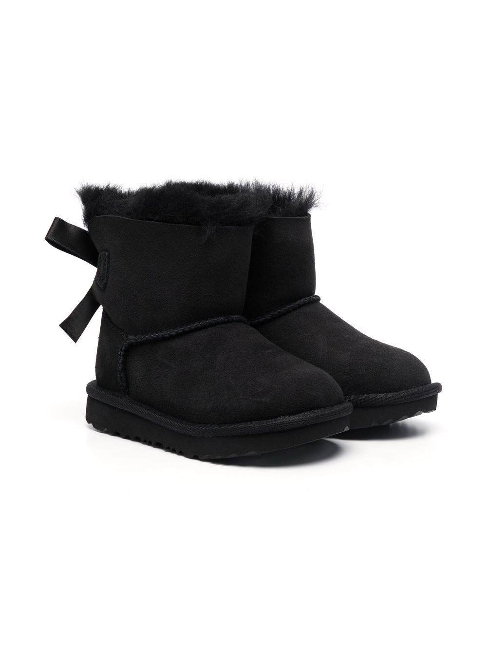 UGG Kids Bailey II enkellaarzen met strik - Zwart