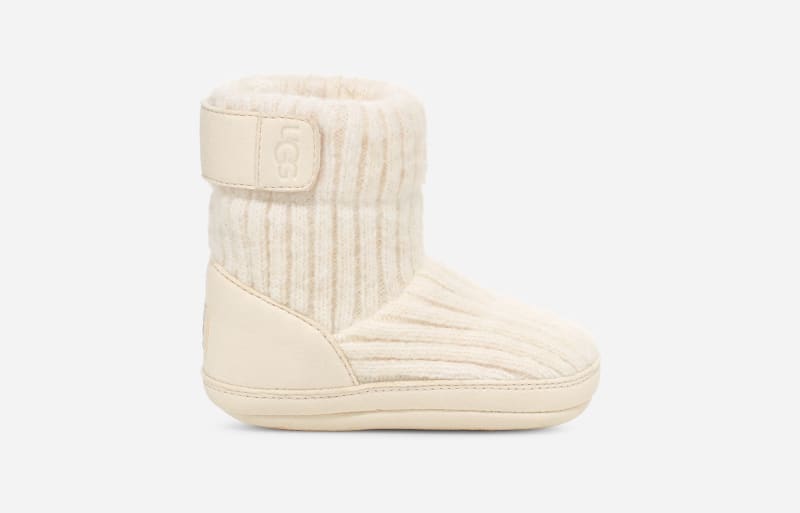 UGG® Skylar Slipper in White, Size 0.5, Leather