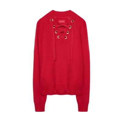 V-Hals Gebreide Trui Zadig & Voltaire , Red , Dames