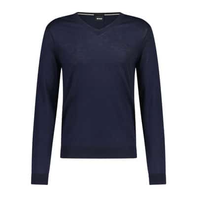 V-neck Knitwear Hugo Boss , Blue , Heren