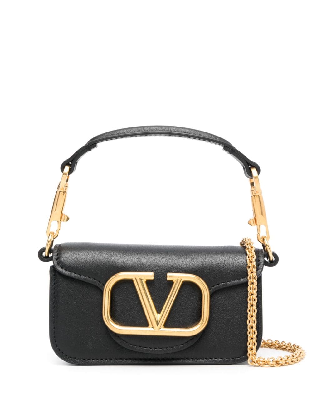 Valentino Garavani Locò leren tas - Zwart