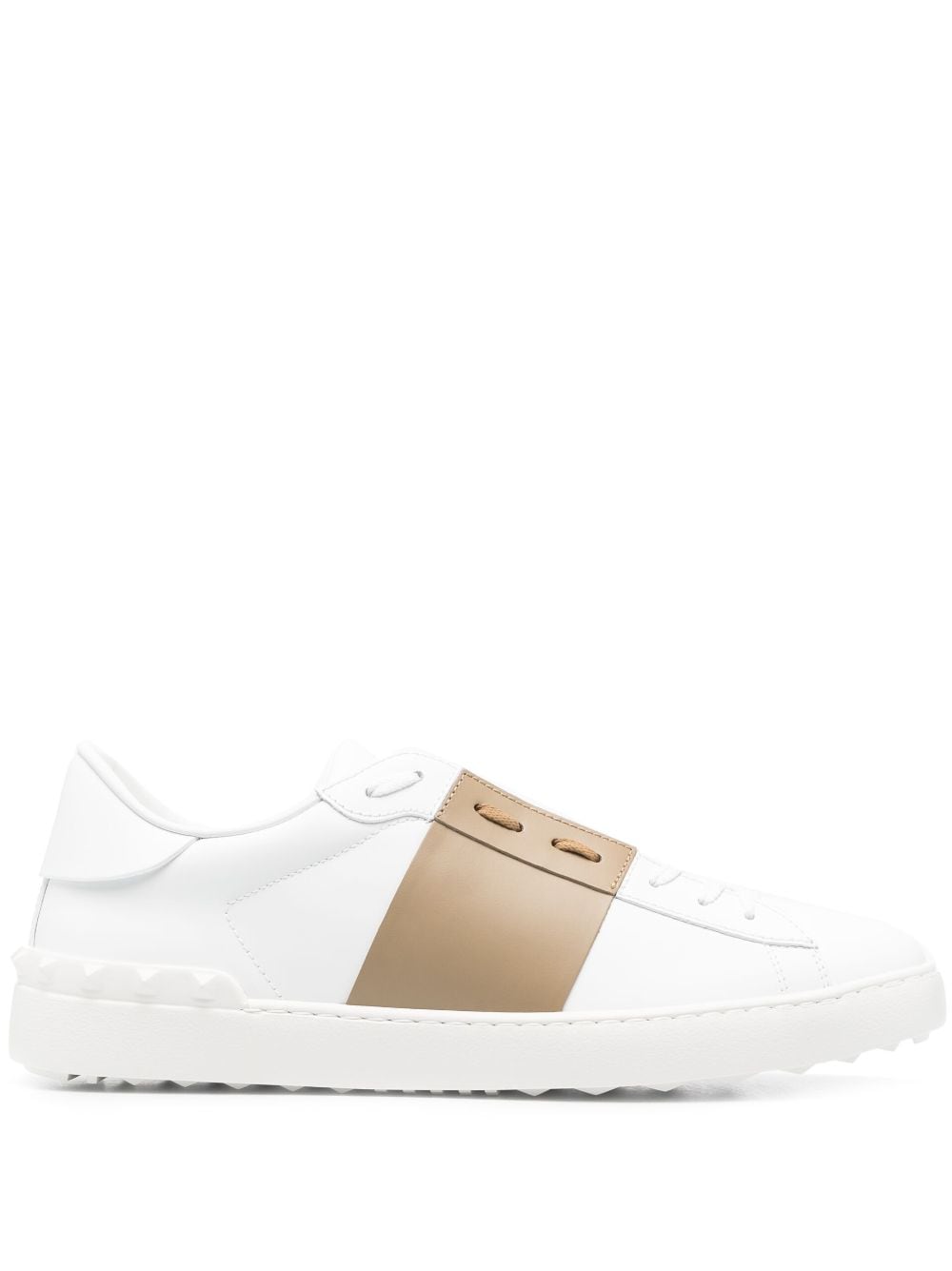 Valentino Garavani Open contrasterend-band sneakers - Wit