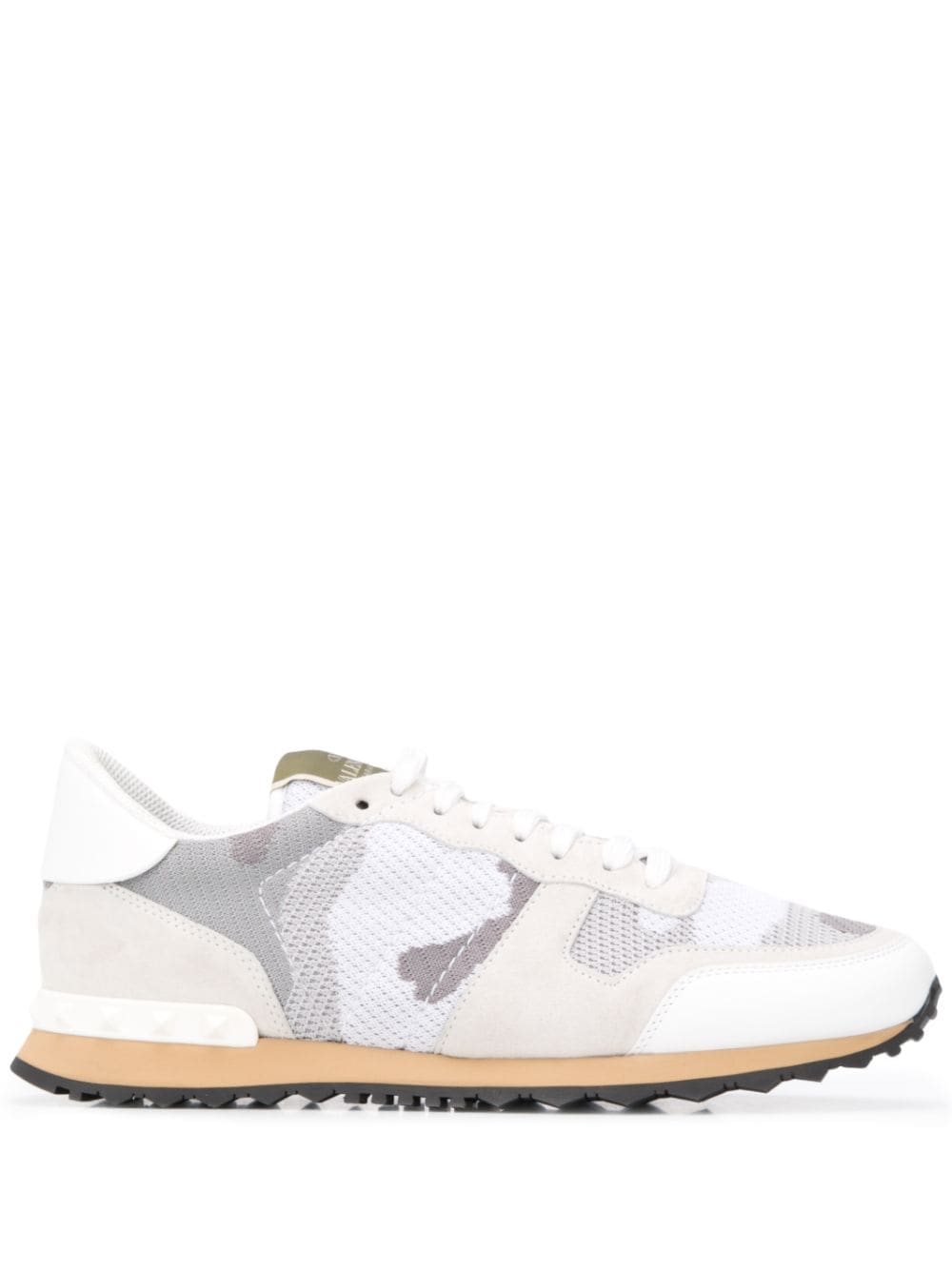 Valentino Garavani Rockrunner mesh sneakers met camouflageprint - Wit