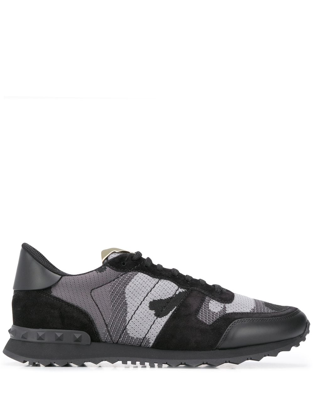 Valentino Garavani Rockrunner sneakers met camouflageprint - Zwart