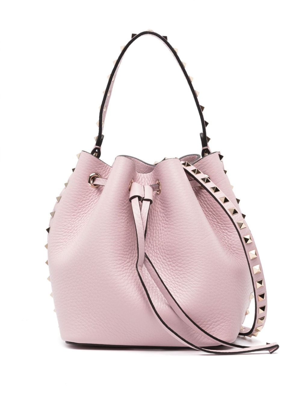 Valentino Garavani Rockstud leren bucket-tas - Roze