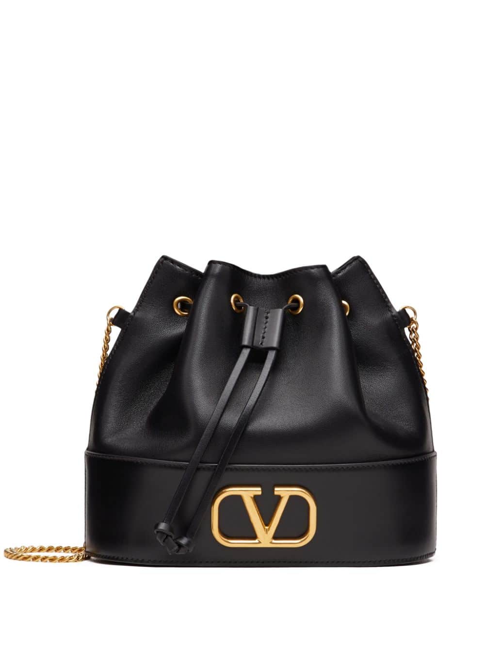 Valentino Garavani VLogo Signature kleine bucket-tas - Zwart