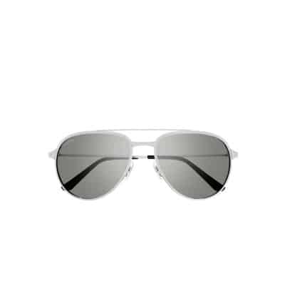 Verfijnde Aviator Zonnebril Cartier , Gray , Heren