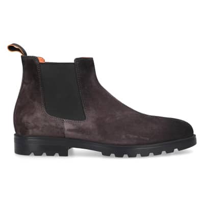 Verhoog je stijl met Chelsea Boots 18588 Veloursleder Santoni , Gray , Heren