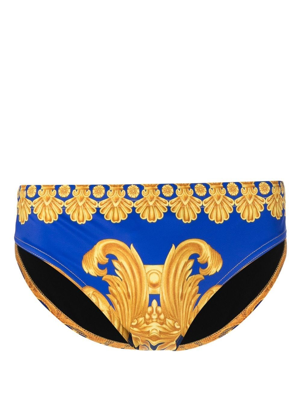 Versace Zwembroek met barok-print - Blauw