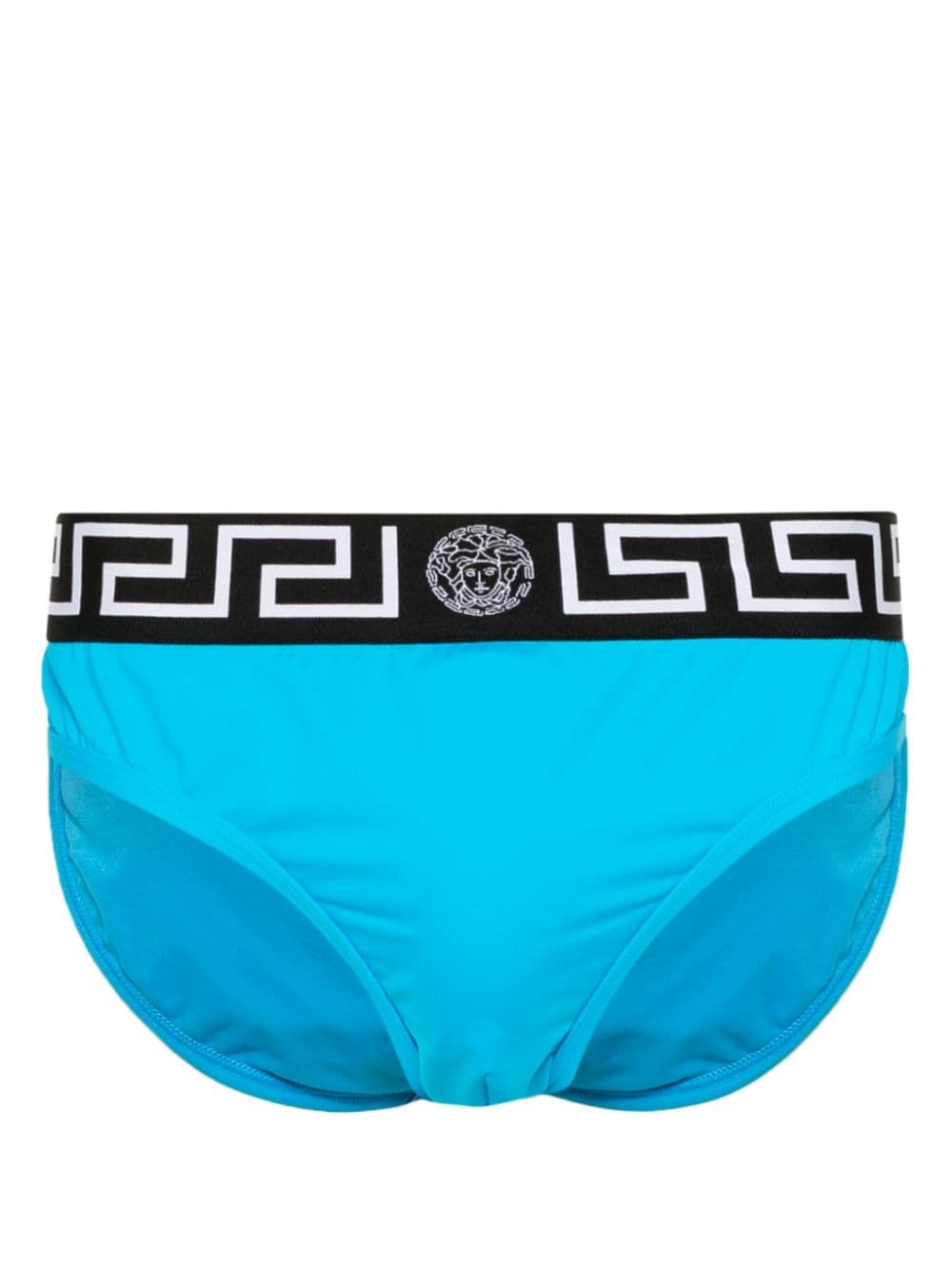 Versace Zwembroek met logoprint - Blauw