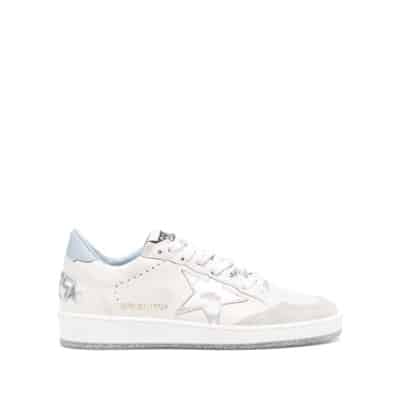 Verweerde leren sneakers met gouden accenten Golden Goose , Multicolor , Dames