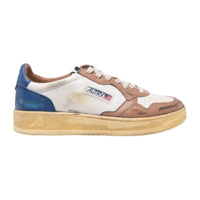 Vintage Leren Sneakers Autry , Beige , Heren