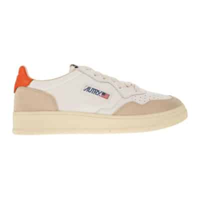 Vintage-geïnspireerde leren en suède sneakers Autry , White , Heren