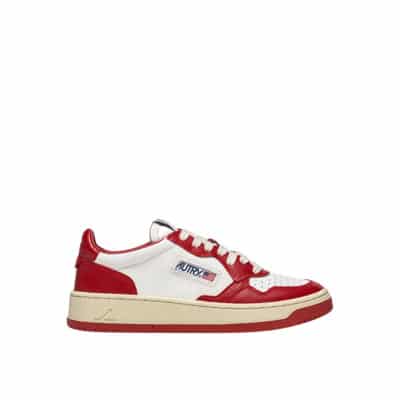 Vintage stijl lage sneakers Autry , Red , Heren