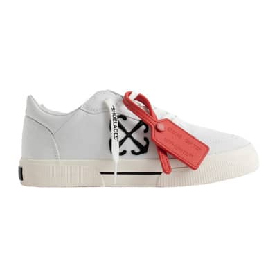 Vulcanized Canvas Wit Zwart Sneakers Off White , White , Heren