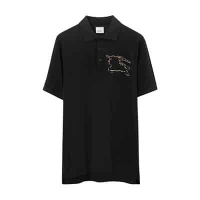 Winslow Polo Shirt Burberry , Black , Heren