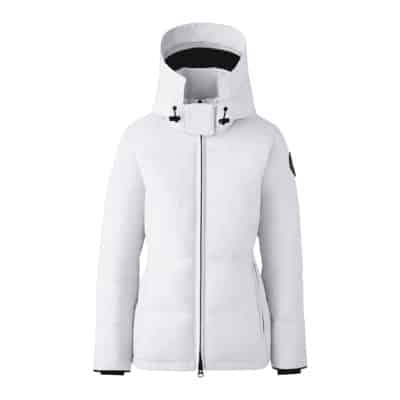 Witte Chelsea Parka met Afneembare Capuchon Canada Goose , White , Dames