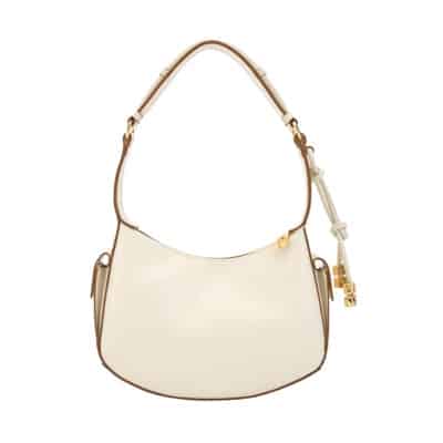 Witte Gebroken Tas met Zijriem Ganni , White , Dames