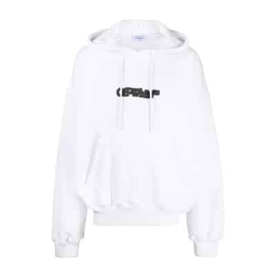 Witte Hoodie Off White , White , Heren