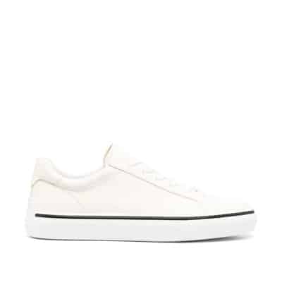 Witte Leren Lage Sneakers Tod's , White , Heren