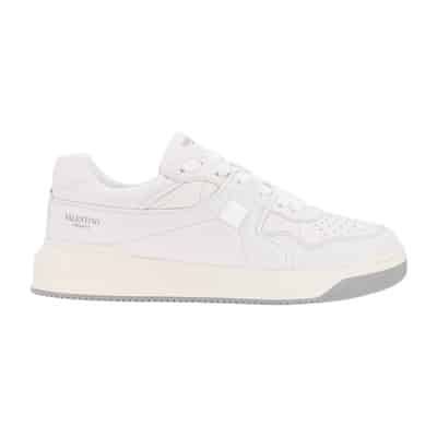 Witte Leren Sneakers Valentino Garavani , White , Heren