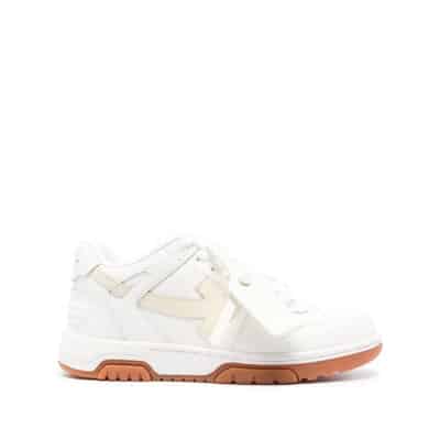 Witte Leren Sneakers met Handtekening Pijlen Off White , White , Dames